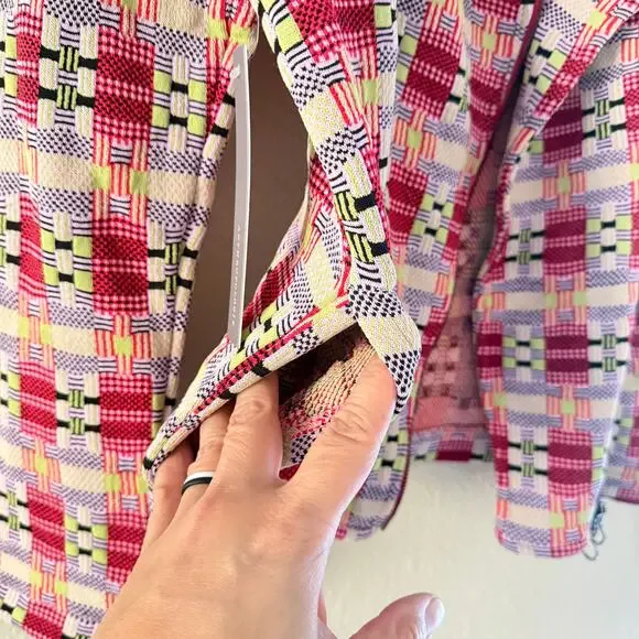 NEW Anthropologie Aldomartins Plaid Moto Jacket